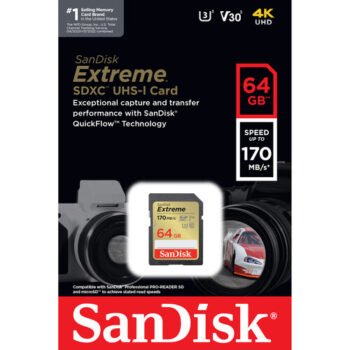 Sandisk Extreme  SDXC UHS-1 64GB 170/80