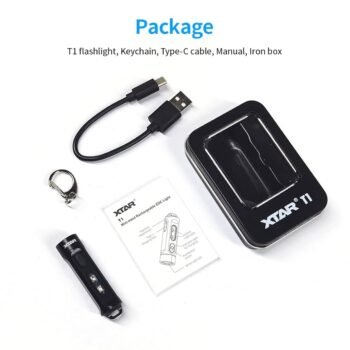 XTAR T1 MINI RECHARGEABLE EDC LIGHT 500 LUMENS