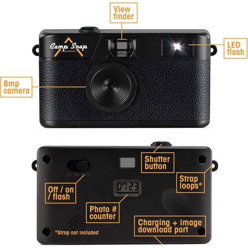 Camp Snap CS-V105 Screen-Free Digital Camera (Stealth Black)