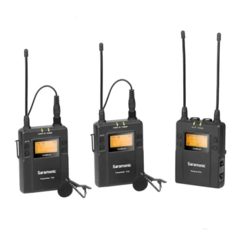 Saramonic UWMIC9S TX9 + TX9 + RX9 Dual Transmitter and Single Receiver Camera Mount UHF Wireless Microphone System