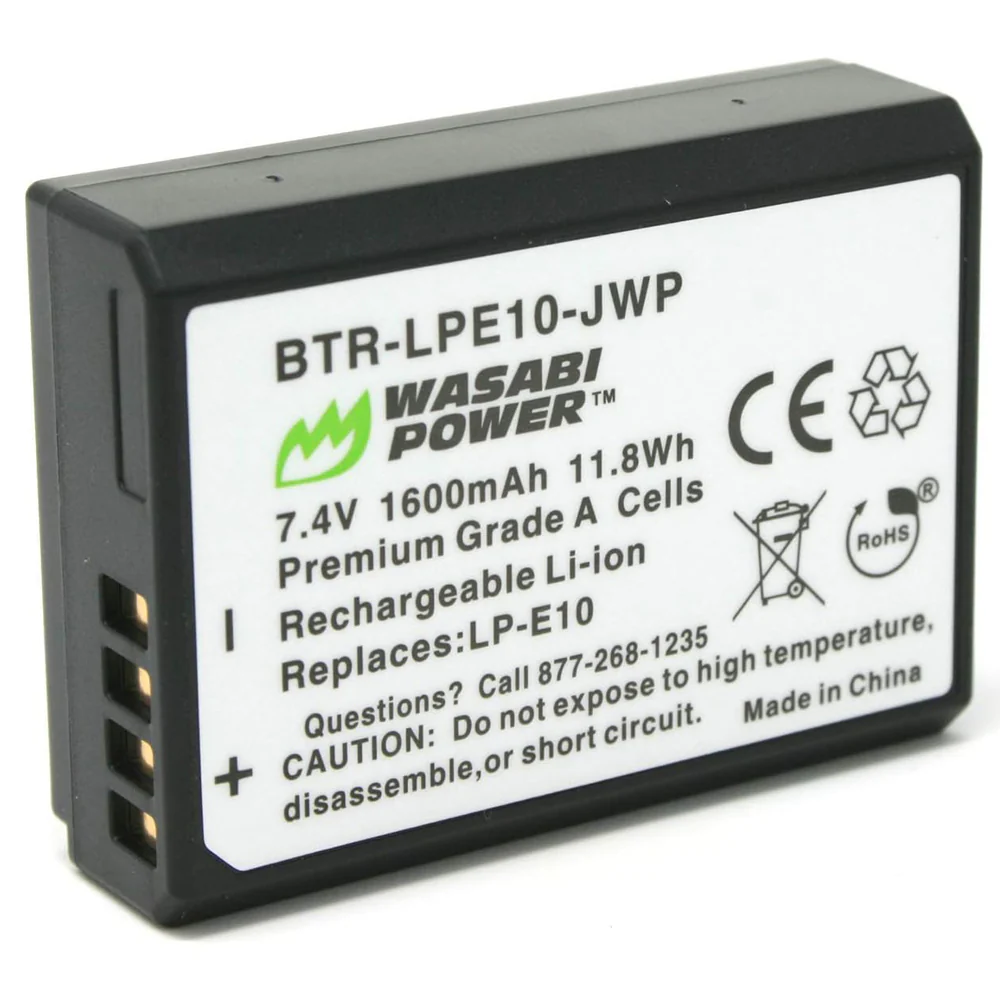 Wasabi Power LCH-DC-LPE10 Dual Battery Charger and 2x BTR-LPE10