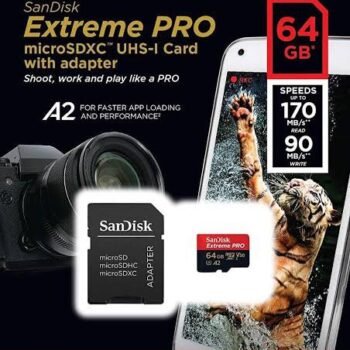 Sandisk Extreme Pro MicroSD 64gb 170/90